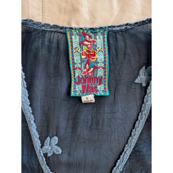 Johnny Was Blue Tunic Top - Picture 2 of 6